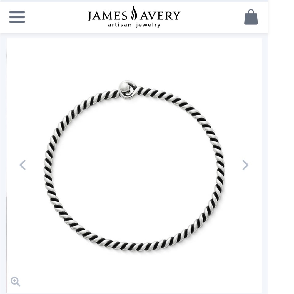 James Avery Twisted Wire Hook-On Bracelet.